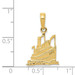 14K Yellow Gold Cruise Ship Pendant - (A84-111) 14K Yellow Gold Cruise Ship Pendant - (A84-111)