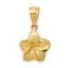 14K Yellow Gold Plumeria Floral Charm Pendant - (A84-230) 14K Yellow Gold Plumeria Floral Charm Pendant - (A84-230)