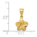 14K Yellow Gold Plumeria Floral Charm Pendant - (A84-230) 14K Yellow Gold Plumeria Floral Charm Pendant - (A84-230)