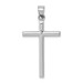 14K White Gold Hollow Cross Pendant 38mm length - (A84-231)