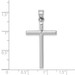 14K White Gold Hollow Cross Pendant 38mm length - (A84-231)