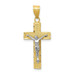 14K Two-tone Gold Diamond-cut Crucifix Charm - (A84-495) 14K Two-tone Gold Diamond-cut Crucifix Charm - (A84-495)