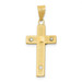 14K Two-tone Gold Diamond-cut Crucifix Charm - (A84-495) 14K Two-tone Gold Diamond-cut Crucifix Charm - (A84-495)