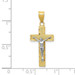 14K Two-tone Gold Diamond-cut Crucifix Charm - (A84-495) 14K Two-tone Gold Diamond-cut Crucifix Charm - (A84-495)