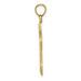 14K Yellow Gold Cutout Budded Cross Charm - (A84-526)
