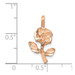 14K Rose Gold-Gold Rose Charm - (A84-741)