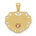14K Two-tone Gold Mom Heart Pendant - (A84-859)