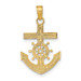 14K Yellow Gold Mariner's Cross Pendant 25mm length - (A85-126) 14K Yellow Gold Mariner's Cross Pendant 25mm length - (A85-126)