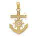 14K Yellow Gold Mariner's Cross Pendant 25mm length - (A85-126) 14K Yellow Gold Mariner's Cross Pendant 25mm length - (A85-126)