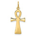 14K Yellow Gold Ankh Cross Charm - (A85-267)