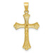 14K Yellow Gold Crucifix Pendant 26mm length - (A85-599) 14K Yellow Gold Crucifix Pendant 26mm length - (A85-599)