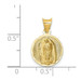 14K Yellow Gold Polished & Diamond-cut Lady of Guadalupe Circle Pendant - (A85-611) 14K Yellow Gold Polished & Diamond-cut Lady of Guadalupe Circle Pendant - (A85-611)