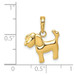 14K Yellow Gold Polished Dog Charm - (A85-688)