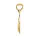 14K Yellow Gold and Rhodium Polished and Diamond-cut Baptism Circle Pendant - (A85-824) 14K Yellow Gold and Rhodium Polished and Diamond-cut Baptism Circle Pendant - (A85-824)