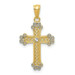 14K Two-tone Gold Two-tone Diamond-cut Filigree Cross Pendant - (A85-896) 14K Two-tone Gold Two-tone Diamond-cut Filigree Cross Pendant - (A85-896)