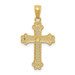 14K Two-tone Gold Two-tone Diamond-cut Filigree Cross Pendant - (A85-896) 14K Two-tone Gold Two-tone Diamond-cut Filigree Cross Pendant - (A85-896)