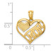 14k Yellow Gold Polished Mom & Heart In Heart Pendant - (A85-910)