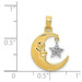 14K Two-tone Gold Polished Open-Backed Half Moon & Star Pendant - (A86-187) 14K Two-tone Gold Polished Open-Backed Half Moon & Star Pendant - (A86-187)