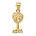 14k Yellow Gold Polished Diamond-cut Palm Tree Pendant - (A86-278) 14k Yellow Gold Polished Diamond-cut Palm Tree Pendant - (A86-278)