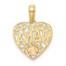 14K Two-tone Gold Nana Heart Pendant - (A86-526) 14K Two-tone Gold Nana Heart Pendant - (A86-526)