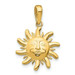 14K Yellow Gold Diamond-cut Small Sun Charm - (A86-610) 14K Yellow Gold Diamond-cut Small Sun Charm - (A86-610)
