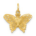14K Yellow Gold Butterfly Charm - (A86-639)
