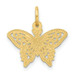 14K Yellow Gold Butterfly Charm - (A86-639)