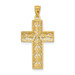 14K Yellow Gold Diamond-cut Filigree Cross Pendant 32mm length - (A86-769) 14K Yellow Gold Diamond-cut Filigree Cross Pendant 32mm length - (A86-769)