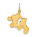 14K Yellow Gold Roller Skates Charm - (A86-802) 14K Yellow Gold Roller Skates Charm - (A86-802)