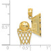 14K Yellow Gold Basketball Pendant - (A86-841)