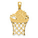 14K Yellow Gold Yellow Gold Basketball Pendant - (A86-846) 14K Yellow Gold Yellow Gold Basketball Pendant - (A86-846)