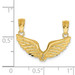 14K Yellow Gold Break-A-Part Angel Wings Pendant - (A87-321)