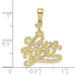10K Yellow Gold Textured I Love You Pendant - (A88-470) 10K Yellow Gold Textured I Love You Pendant - (A88-470)