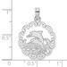 14K White Gold Cutout Jumping Dolphins Pendant - (A90-581) 14K White Gold Cutout Jumping Dolphins Pendant - (A90-581)