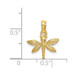 14K Yellow Gold 2-D Mini Dragonfly With Solid Wings Charm Pendant - (A91-296) 14K Yellow Gold 2-D Mini Dragonfly With Solid Wings Charm Pendant - (A91-296)
