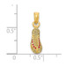 14K Yellow Gold With Red Enamel Single Flip-Flop Charm Pendant - (A91-820) 14K Yellow Gold With Red Enamel Single Flip-Flop Charm Pendant - (A91-820)