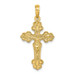 14K Yellow Gold Diamond-cut Crucifix with Fancy Tips Charm Pendant - (A93-310) 14K Yellow Gold Diamond-cut Crucifix with Fancy Tips Charm Pendant - (A93-310)