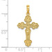 14K Yellow Gold Diamond-cut Crucifix with Fancy Tips Charm Pendant - (A93-310) 14K Yellow Gold Diamond-cut Crucifix with Fancy Tips Charm Pendant - (A93-310)
