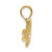 14K Yellow Gold I Love My Firefighter Charm Pendant - (A94-469)