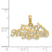 14K Yellow Gold I Love My Firefighter Charm Pendant - (A94-469)