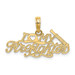 14K Yellow Gold I Love My Firefighter Charm Pendant - (A94-469)