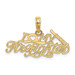 14K Yellow Gold I Love My Firefighter Charm Pendant - (A94-469)