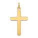 14K Yellow Gold Polished Cross Pendant 28mm length - (A97-996)