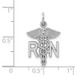 14K White Gold Registered Nurse Charm Pendant - (A98-446) 14K White Gold Registered Nurse Charm Pendant - (A98-446)