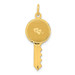 14K Yellow Gold Hearts On Key Charm Pendant - (A98-553) 14K Yellow Gold Hearts On Key Charm Pendant - (A98-553)