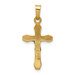 14K Two-tone Gold INRI Hollow Crucifix Pendant 25mm length - (B11-459) 14K Two-tone Gold INRI Hollow Crucifix Pendant 25mm length - (B11-459)