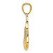 14K Yellow Gold Two-tone Polished Dove with Olive Branch Pendant - (B11-516) 14K Yellow Gold Two-tone Polished Dove with Olive Branch Pendant - (B11-516)