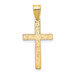 14K Yellow Gold Floral Cross Pendant 25mm length - (B11-665) 14K Yellow Gold Floral Cross Pendant 25mm length - (B11-665)