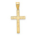 14K Yellow Gold Floral Cross Pendant 25mm length - (B11-665) 14K Yellow Gold Floral Cross Pendant 25mm length - (B11-665)
