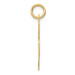 14K Yellow Gold Large Fancy Script Initial Letter R Charm Pendant - (B13-324)